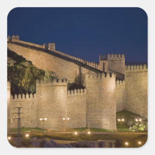 Pegatina Cuadrada Ávila, Castilla y León, España