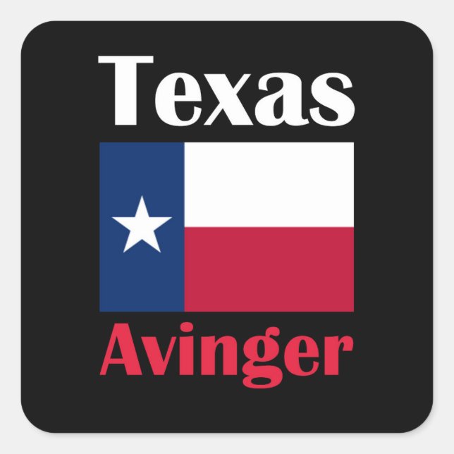 Pegatina Cuadrada Avinger TX (Anverso)