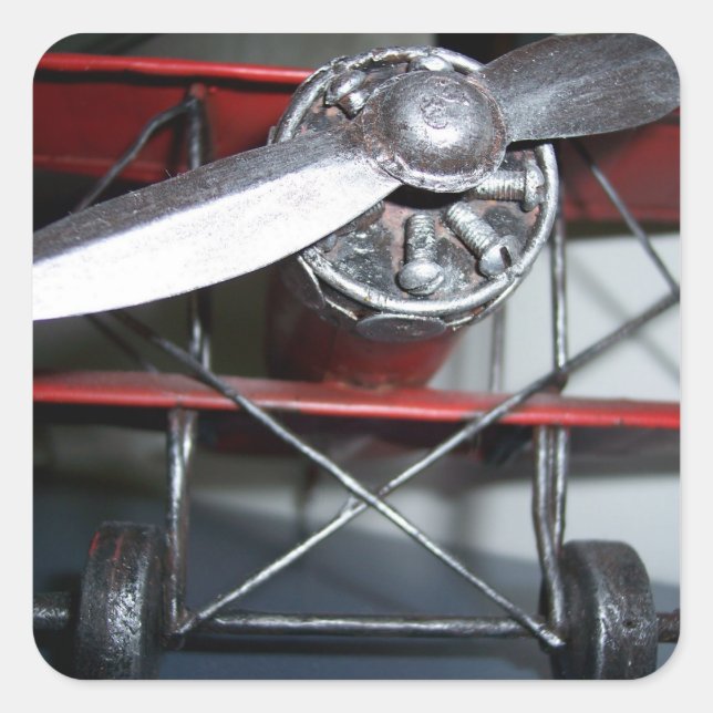 Pegatina Cuadrada Avión (Anverso)