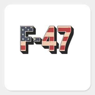 Pegatina Cuadrada Avión oficial F47 Maga Fighter Jet F-47 Jet Fighte