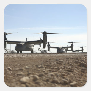 Pegatina Cuadrada Aviones tiltrotor de V-22 Osprey