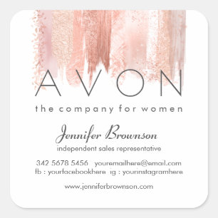 Pegatina Cuadrada Avon Independent Consultant Makeup