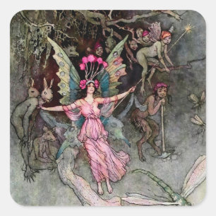Pegatina Cuadrada “Away Down Under” de Warwick Goble