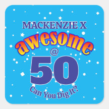 AWESOME 50 Cumpleaños AZUL Ligero