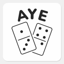 Pegatina Cuadrada 'Aye Domino' K-Pop Boygroup Meme Quote