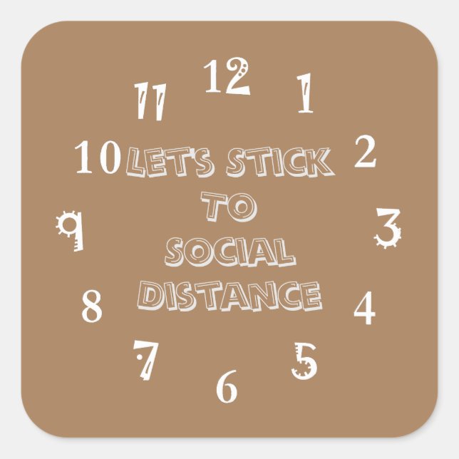 Pegatina Cuadrada Ayuda de Stay Safe Detener el viaje seguro de prop (Anverso)