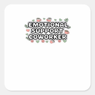 Pegatina Cuadrada Ayuda emocional Coworker Classic V2 Classic