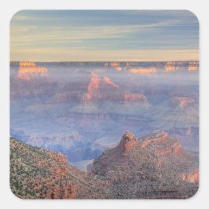 Pegatina Cuadrada AZ, Arizona, Parque Nacional del Gran Cánion, Sur 