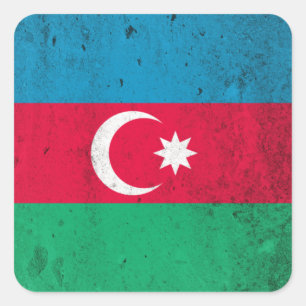 Pegatina Cuadrada Azerbaiyán