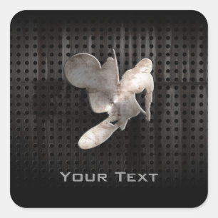 Pegatina Cuadrada Azote Motocross; negro Guay