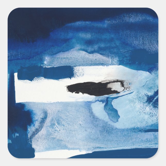 Pegatina Cuadrada Azul Amore II (Anverso)