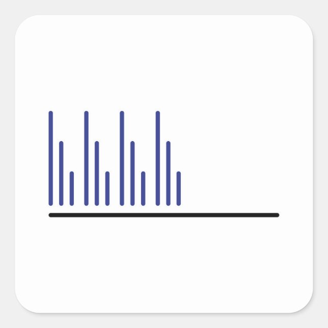 Pegatina Cuadrada azul caudal y armonía (Anverso)