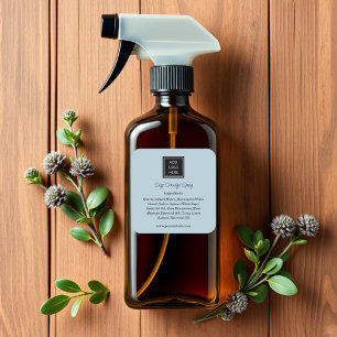 Pegatina Cuadrada Azul Etiquetas de productos con ingredientes par