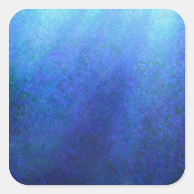 Pegatina Cuadrada Azul grande (Anverso)