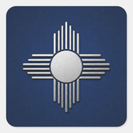 Pegatina Cuadrada Azul Nuevo México