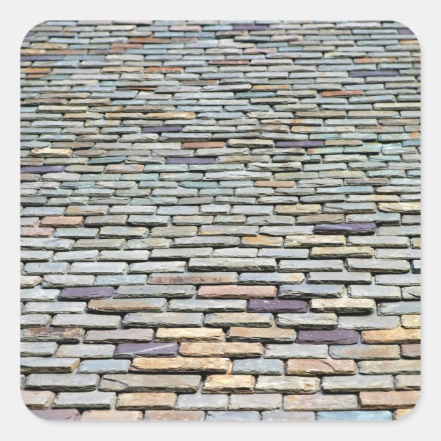 Pegatina Cuadrada Azulejos de techo (Anverso)