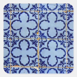 Pegatina Cuadrada Azulejos, Portuguese Tiles