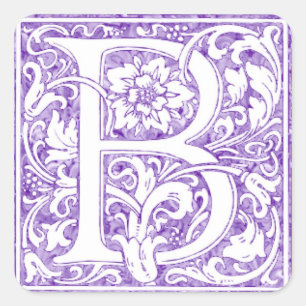 Pegatina Cuadrada "B" Monograma ordenado