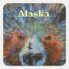 Pegatina Cuadrada Baby Bruin _ALASKA