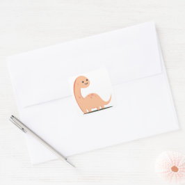 Pegatina Cuadrada Baby Dino