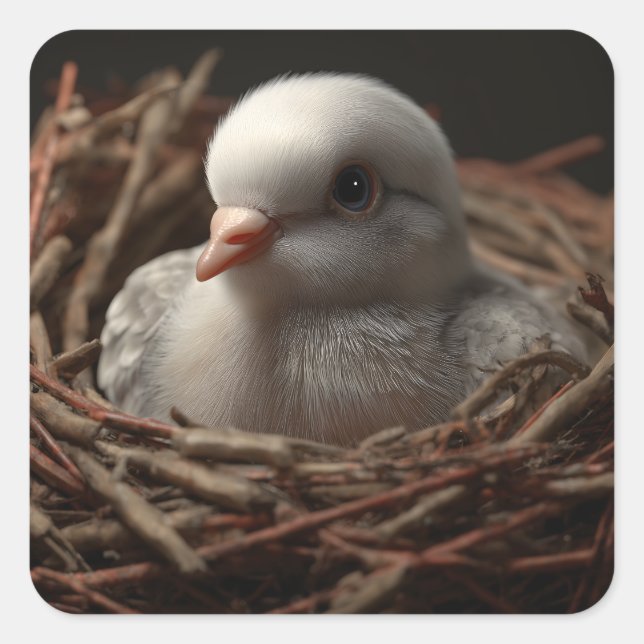 Pegatina Cuadrada Baby Dove (Anverso)