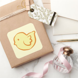 Pegatina Cuadrada baby duck
