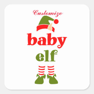 Pegatina Cuadrada Baby Elf Thunder_Cove