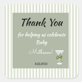 Pegatina Cuadrada Baby Martini 'tini-one' 