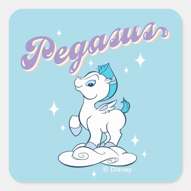 Pegatina Cuadrada Baby Pegasus Square Sticker (Anverso)