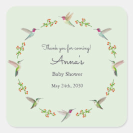 Pegatina Cuadrada Baby Shower