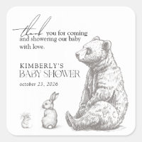 Baby Shower: Animales de la selva antigua gracias