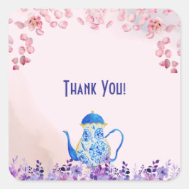 Pegatina Cuadrada Baby Shower Dos Por Dos Gemelos