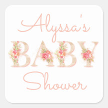 Baby Shower Floral rosa