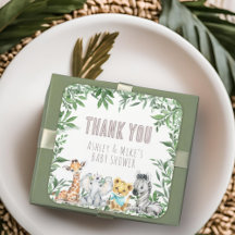 Baby Shower Neutral de género Safari Animales Gree