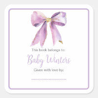 Baby Shower Purple Coquette Bow