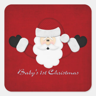 Pegatina Cuadrada Babys 1.ᵉʳ Navidades