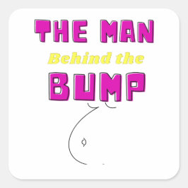 Pegatina Cuadrada Babyshower Gifts for him Baby Announcement Gift 