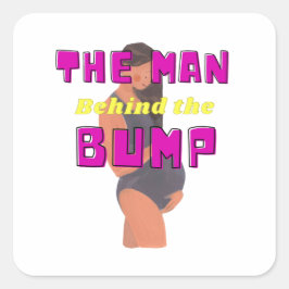 Pegatina Cuadrada Babyshower Gifts for him Baby Announcement Gift