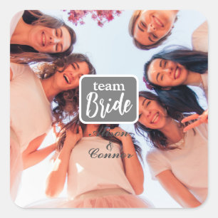 Pegatina Cuadrada Bachelorette Team Bride