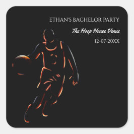 Pegatina Cuadrada Bachillerato de Nepal, campeón de baloncesto