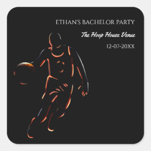 Pegatina Cuadrada Bachillerato de Nepal, campeón de baloncesto