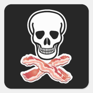 Pegatina Cuadrada ¡Bacon o Muerte!