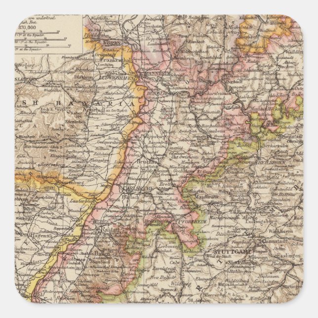 Pegatina Cuadrada Baden (Anverso)