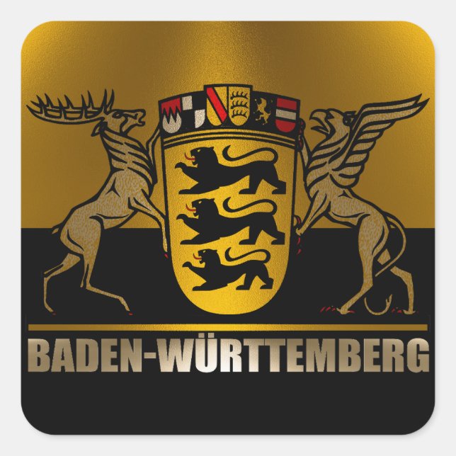 Pegatina Cuadrada Baden-Württemberg (Anverso)