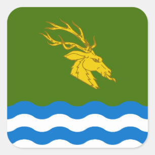 Pegatina Cuadrada Badge de población de SCA Buckston-on-Eno