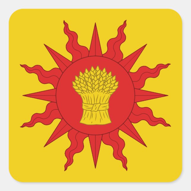 Pegatina Cuadrada Badge de población de SCA Nimenefeld (Anverso)