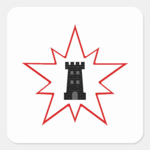 Pegatina Cuadrada Badge de población de SCA Northkeep