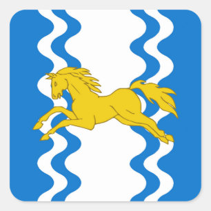 Pegatina Cuadrada Badge de población de SCA Ritterwald