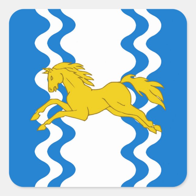 Pegatina Cuadrada Badge de población de SCA Ritterwald (Anverso)