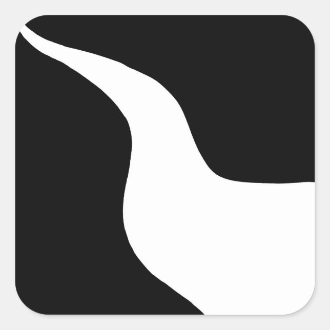 Pegatina Cuadrada Badge de población del río oscuro SCA (Anverso)